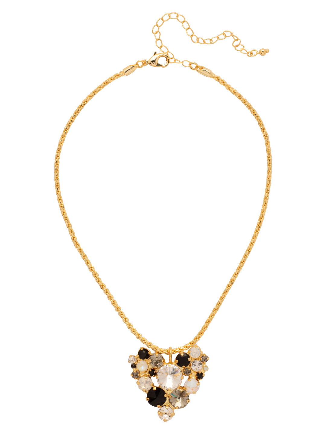 Jolie Pendant Necklace - NFZ7BGSNI - <p>The Jolie Pendant Necklace features an assorted-cut crystal cluster heart pendant on an adjustable, rounded snake chain, secured with a lobster claw clasp. (16-20 inches) From Sorrelli's Starry Night collection in our Bright Gold-tone finish.</p>