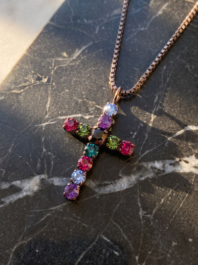 Crystal Cross Pendant Necklace - NFZ90GMNNI