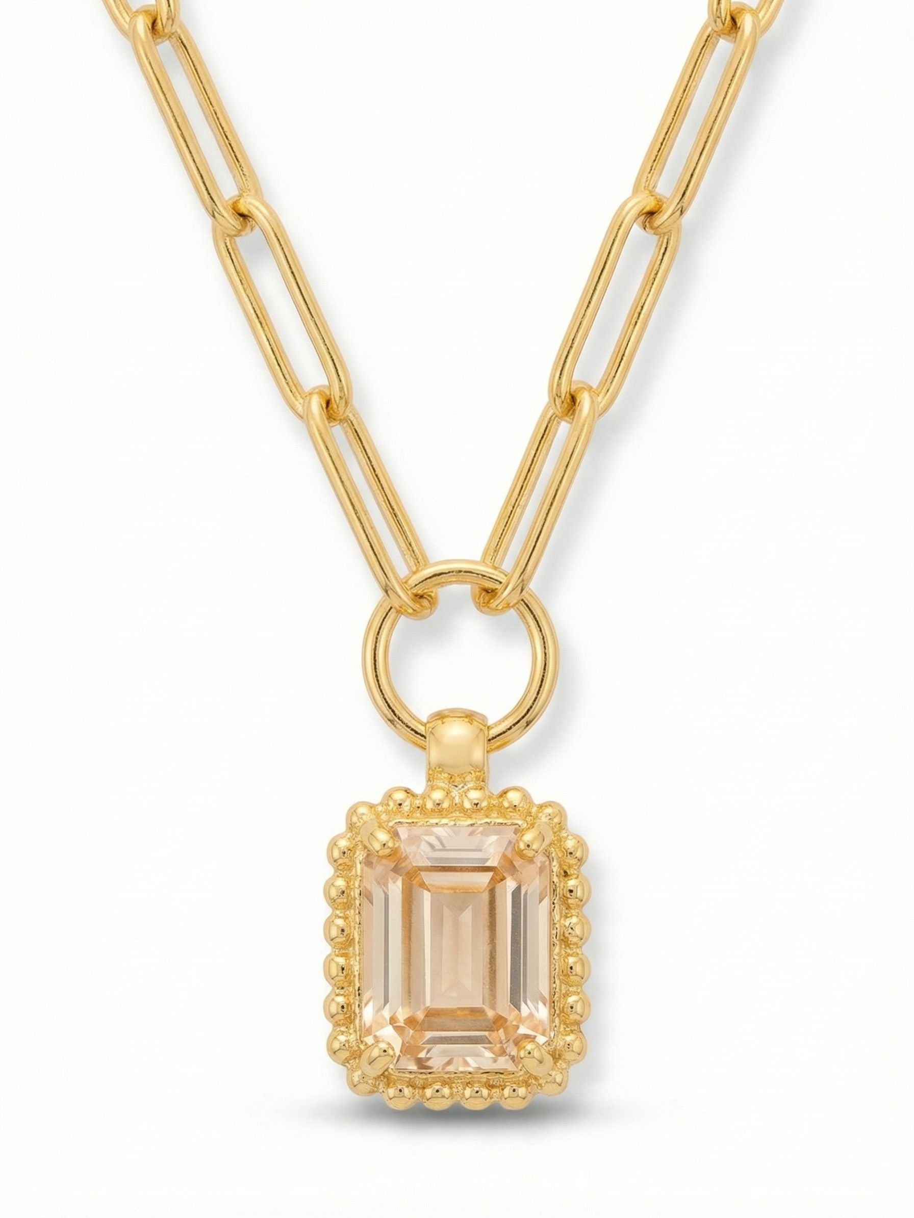 Octavia Scalloped Pendant Necklace - NGA1BGGNS