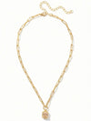 Octavia Scalloped Pendant Necklace