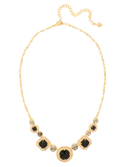 Davina Tennis Necklace - NGB5BGSNI - <p>The Davina Tennis Necklace features a mix of crystal-embellished imperial square and round-cut halos along a decorated chain, adjustable and finished with a lobster claw clasp for a look that’s refined, radiant, and effortlessly unique. (16 3/4 inches - 20 3/4 inches) From Sorrelli's Starry Night collection in our Bright Gold-tone finish.</p>