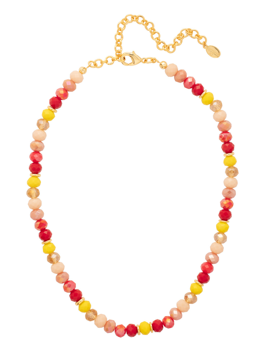 Kaya Beaded Tennis Necklace - NGE11BGMOR - <p>The Kaya Beaded Tennis Necklace features an assortment of colorful beads, secured with a lobster claw clasp and adjustable to sizes 16-20 inches. From Sorrelli's Moroccan Sunrise collection in our Bright Gold-tone finish.</p>