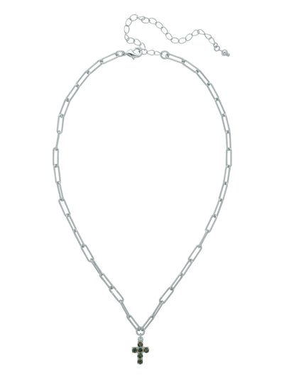 Carly Cross Pendant Necklace - NGE2PDVO - <p>From Sorrelli's Volcano collection in our Palladium finish.</p>