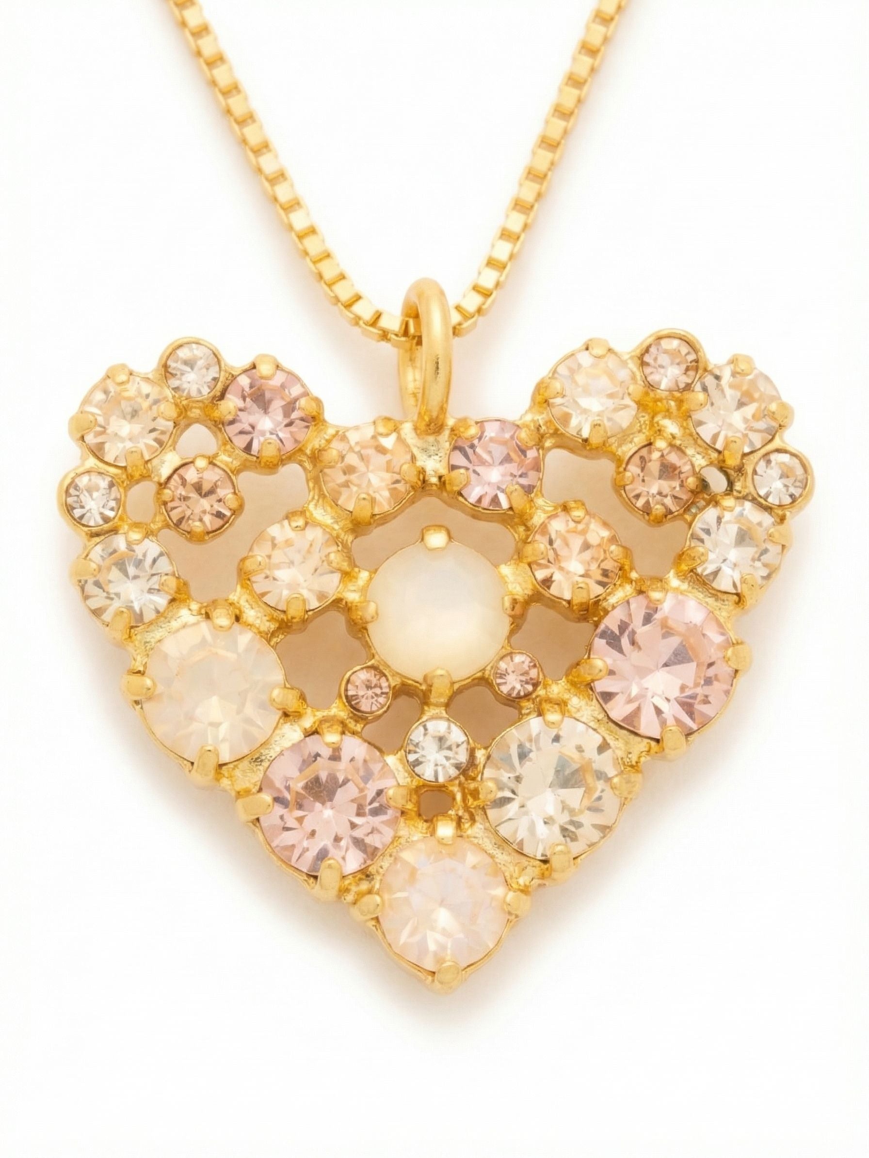 Crystal Heart Pendant Necklace - NGK2BGGGO