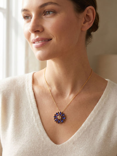 Blooming Brooch Pendant Necklace - NGK3BGDNM