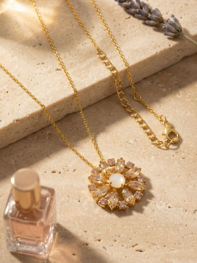 Blooming Brooch Pendant Necklace - NGK3BGGGO
