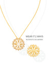 Blooming Brooch Pendant Necklace