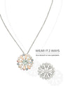 Blooming Brooch Pendant Necklace