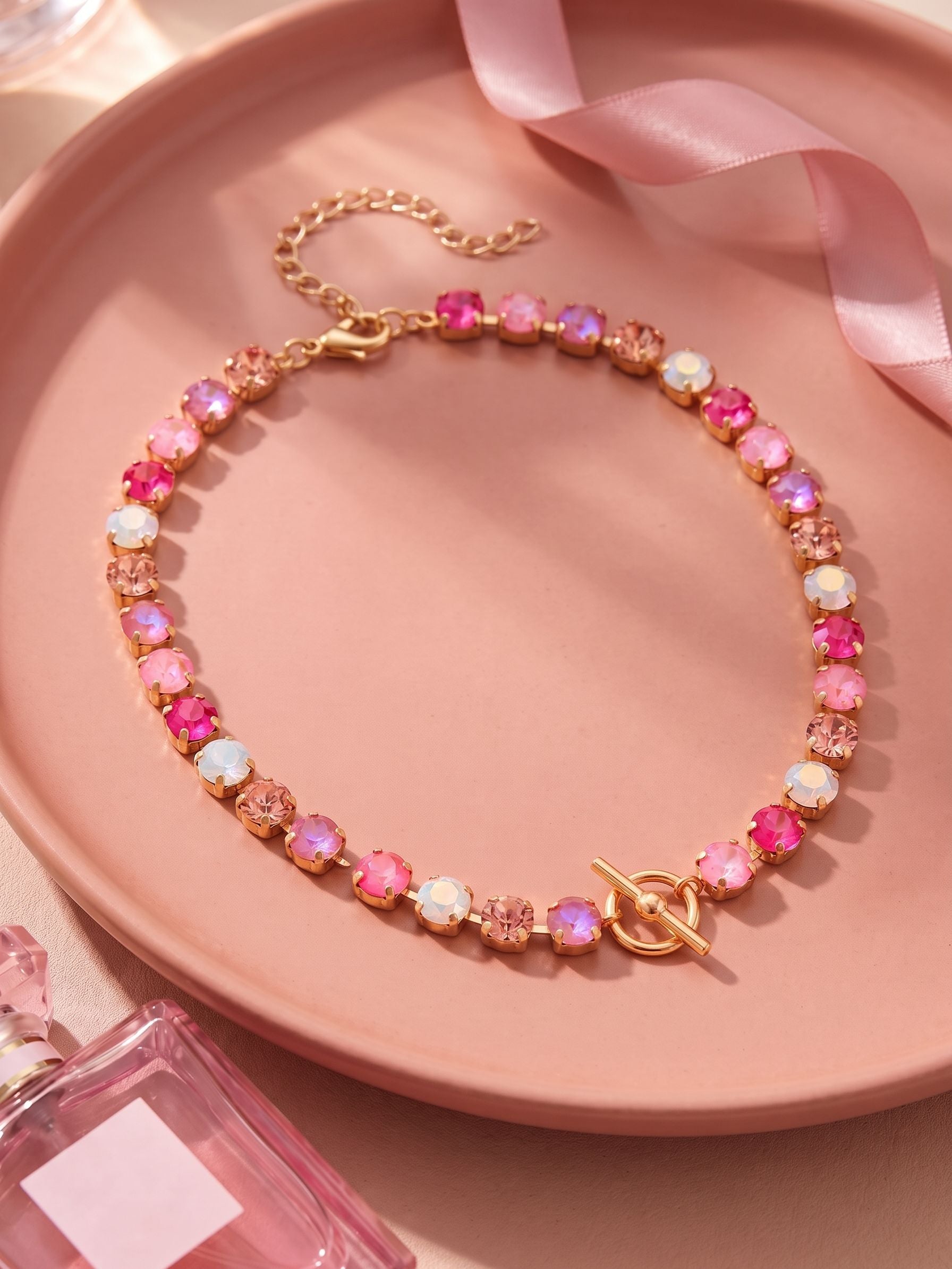 Matilda Toggle Tennis Necklace - NGM1BGPIN