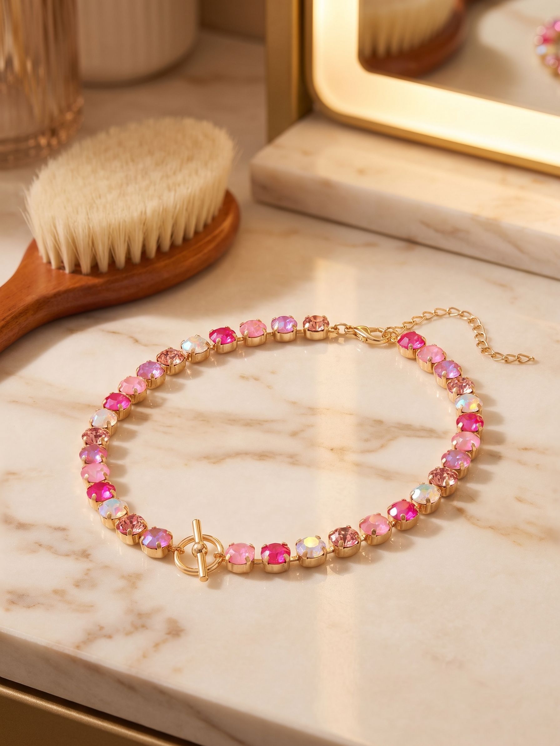 Matilda Toggle Tennis Necklace - NGM1BGPIN