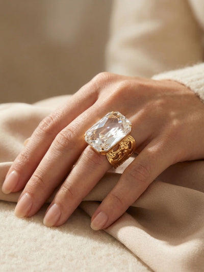 Viretta Adjustable Cocktail Ring - RBT67BGCRY