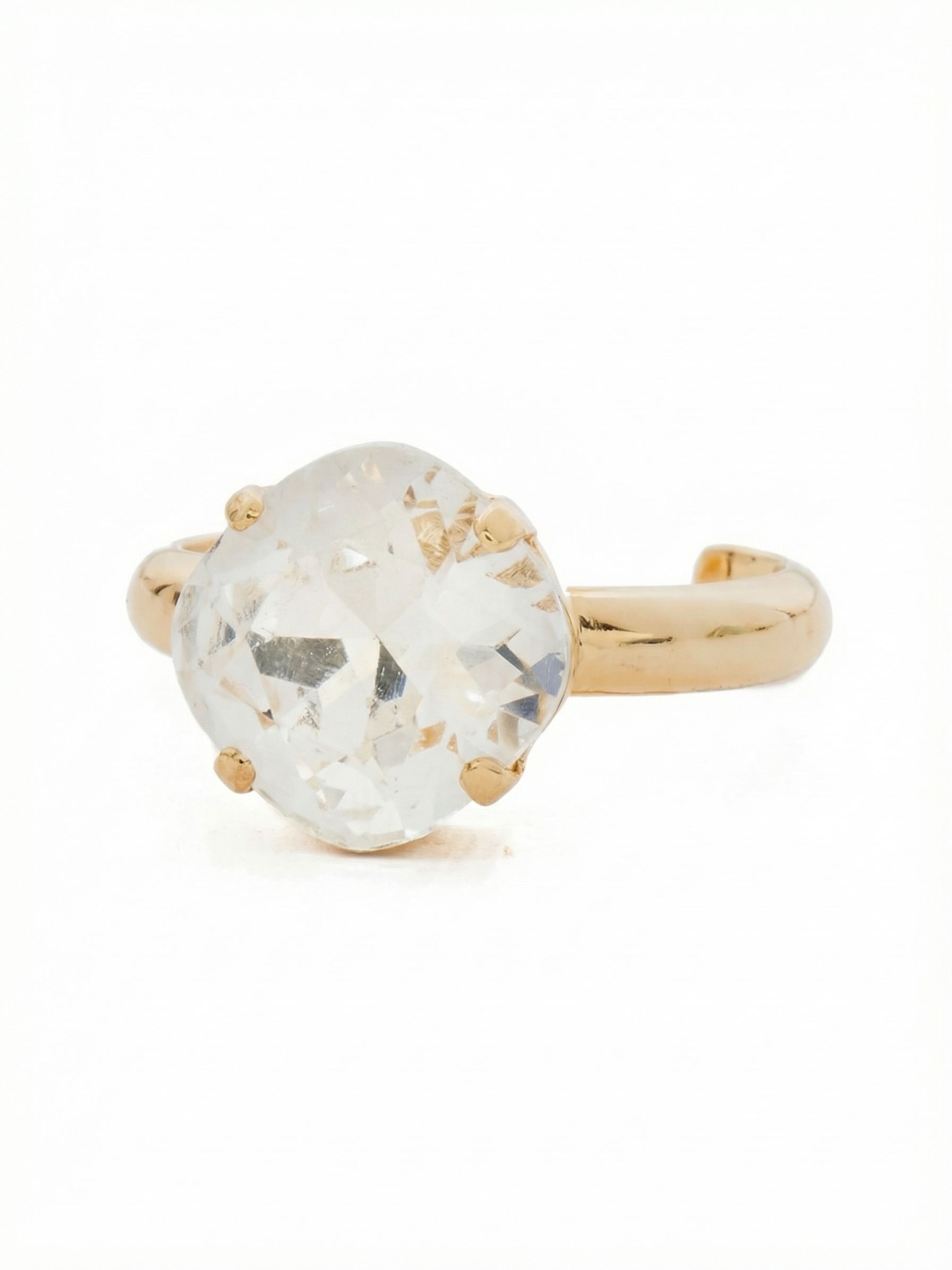 One and Only Band Ring - RDN30BGCRY - <p>The one and only style you need for your favorite everyday look! A delicate and classic four-pronged setting highlights the beautiful cut of this cushion-cut crystal. Adjustable to fit ring sizes 6-8. From Sorrelli's Crystal collection in our Bright Gold-tone finish.</p>