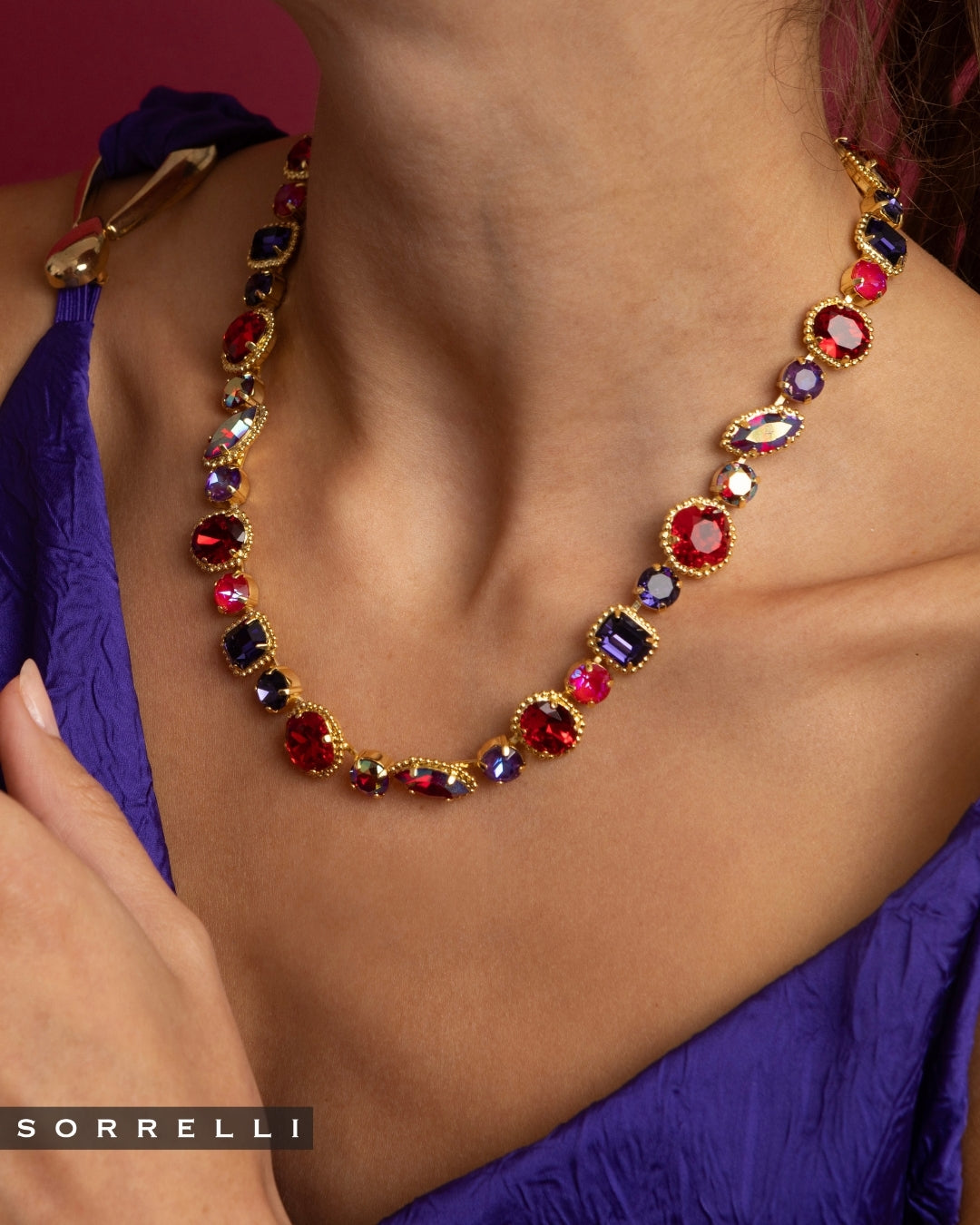 Cushion-Cut Tennis Necklace - NBX100BGREV