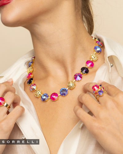 Clementine Tennis Necklace - NFZ18BGREV