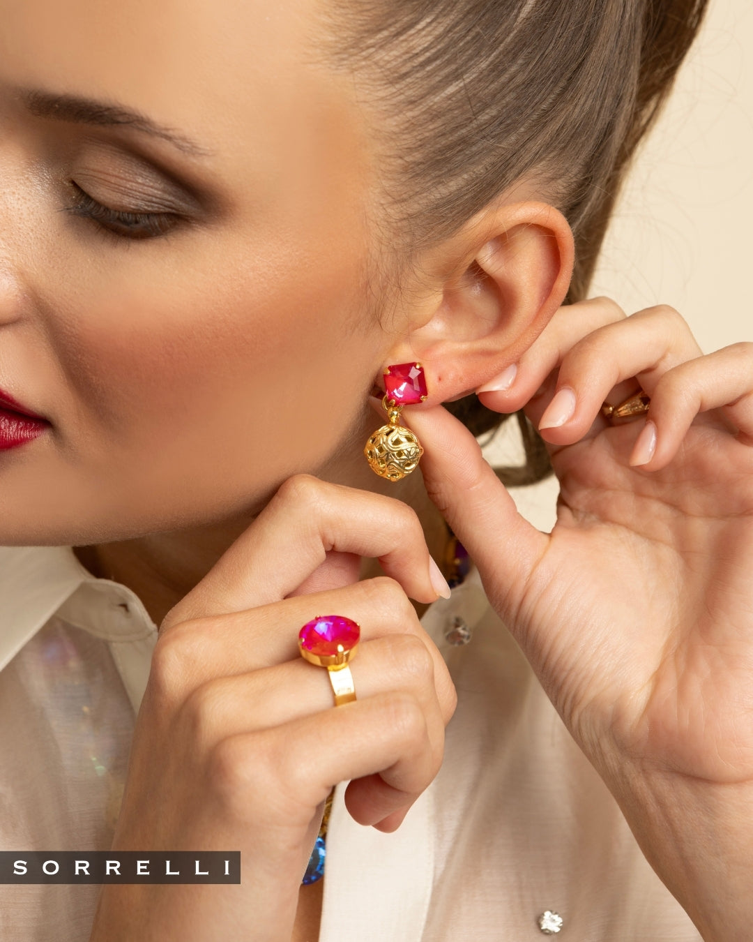 Clementine Dangle Earrings - EFZ18BGRRD