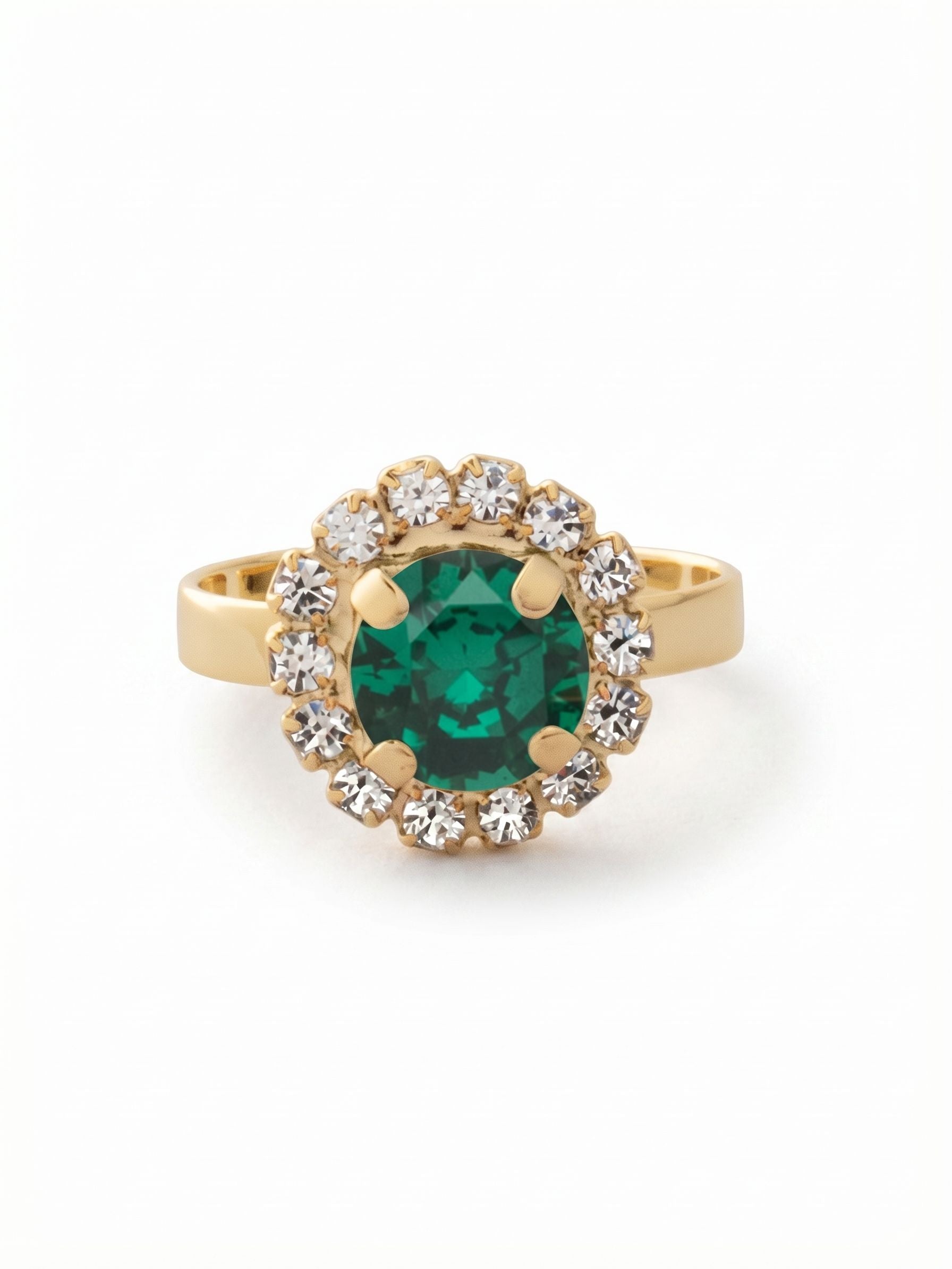 Haute Halo Cocktail Ring - REX10BGEME - <p>The Haute Halo Cocktail Ring features a single pavé halo round-cut crystal on an adjustable ring band. Adjustable to fit ring sizes 6-8.</p>