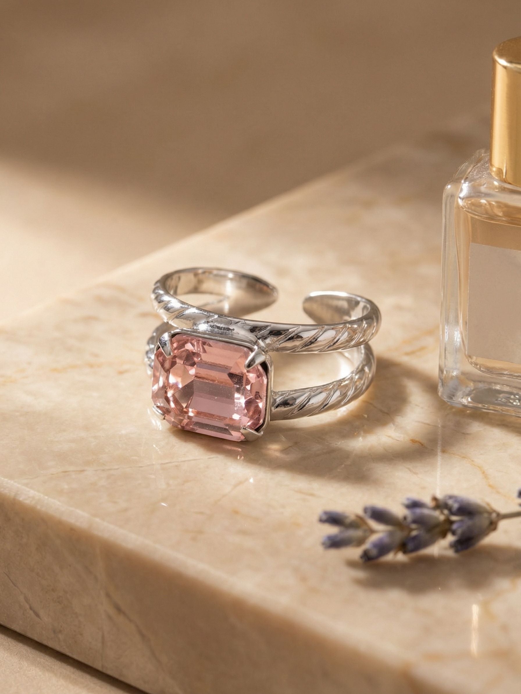 Octavia Adjustable Cocktail Ring - RFK6PDLTR