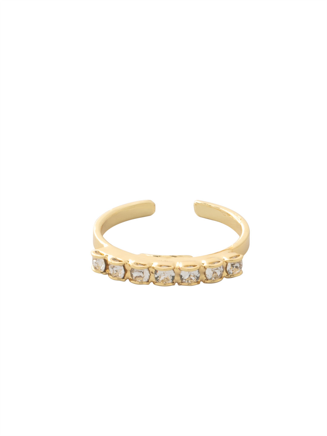Crystal Studded Band Ring - RFM54BGCRY