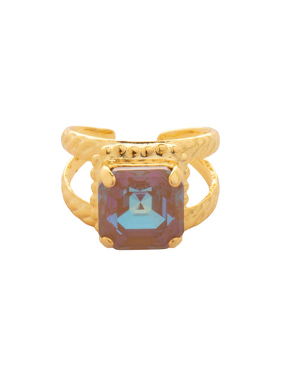 Izzy Adjustable Cocktail Ring - RFY2BGCPD - <p>The Izzy Cocktail Ring features an imperial fancy square-cut crystal on an asjustable stacked ring band. Adjustable to fit ring sizes 6-8. From Sorrelli's Cappuccino Delite collection in our Bright Gold-tone finish.</p>