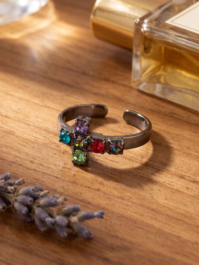 Carly Cross Adjustable Band Ring - RGE1GMNNI