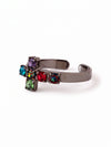 Carly Cross Adjustable Band Ring