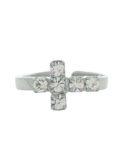 Carly Cross Band Ring - RGE1PDCRY - <p>From Sorrelli's Crystal collection in our Palladium finish.</p>