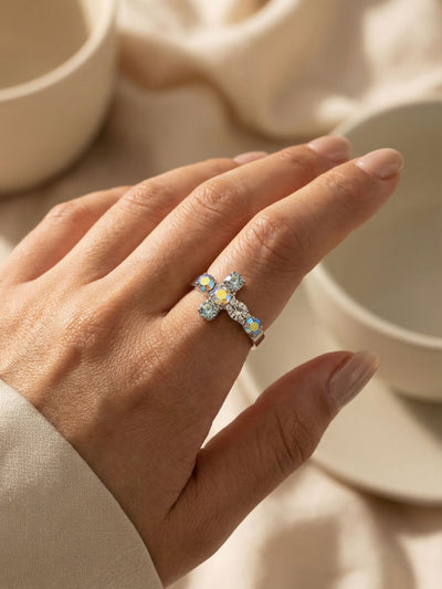 Carly Cross Band Ring - RGE1PDRQ