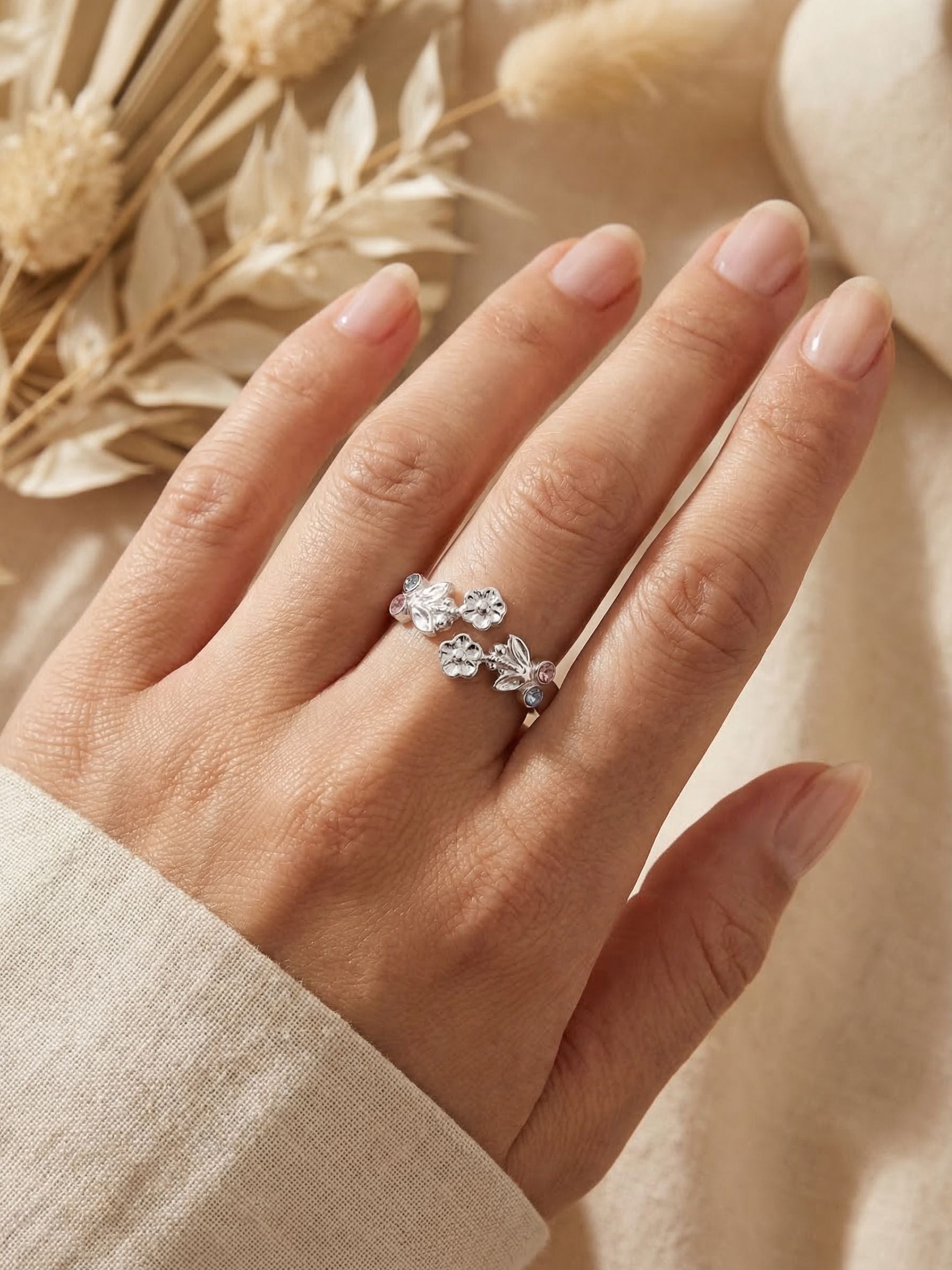 Blossom Adjustable Band Ring - RGI2PDPBZ