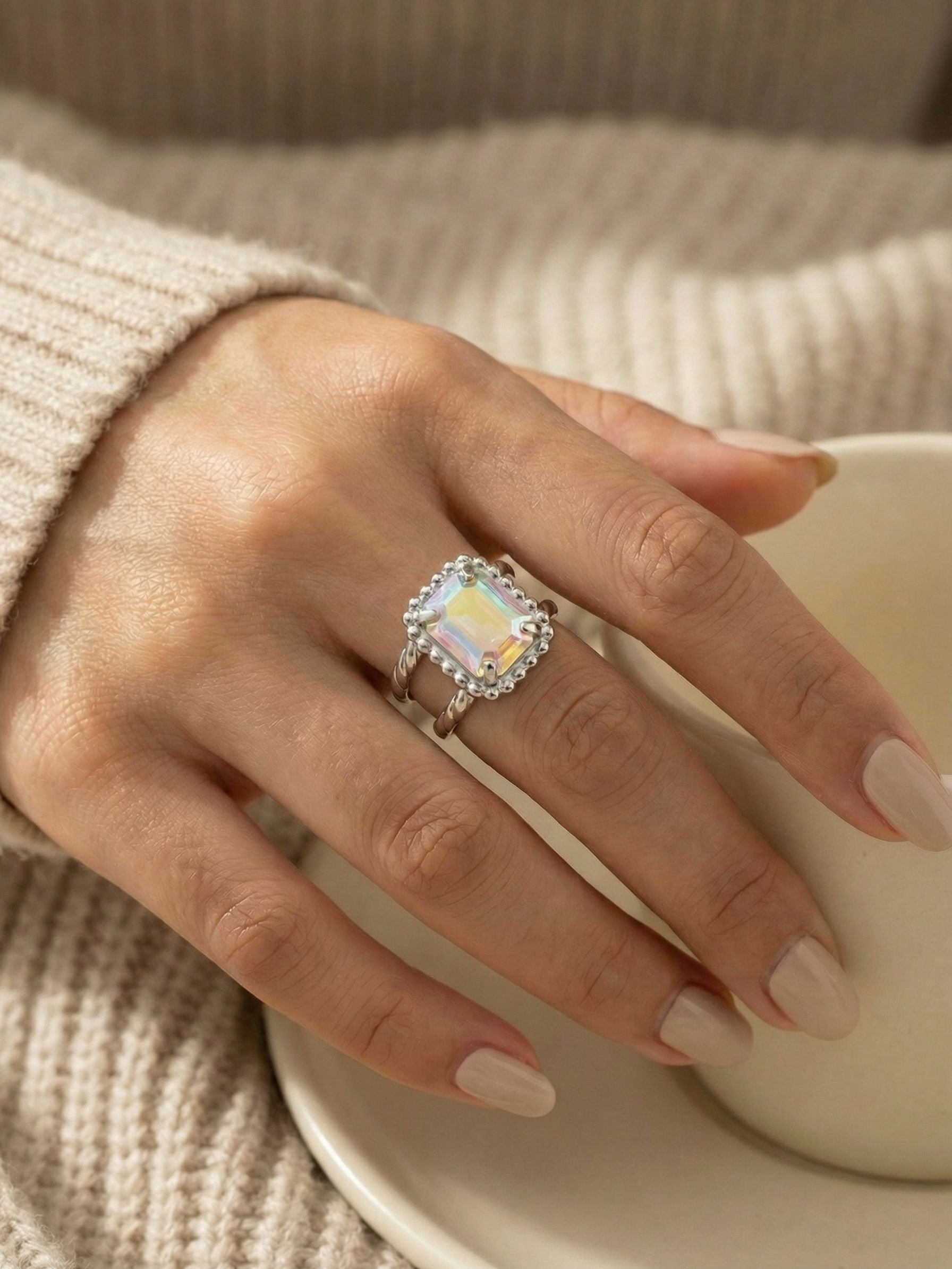 Octavia Scalloped Stacked Ring - RGK1PDCAB