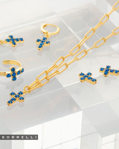 Carly Cross Pendant Necklace - NGE2BGSAP