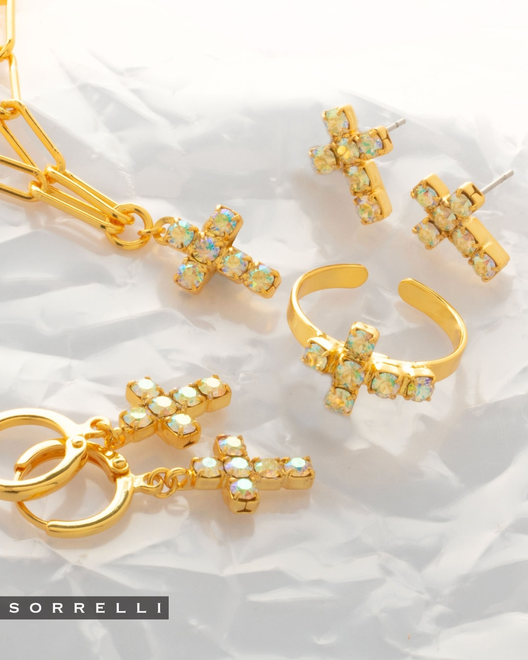 Carly Cross Huggie Hoop Earrings - EGE8BGJA