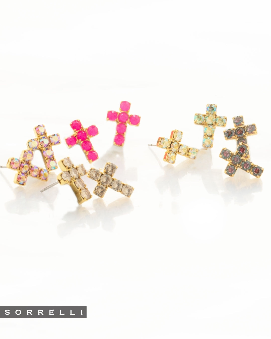 Carly Cross Stud Earrings - EGE88BGJA