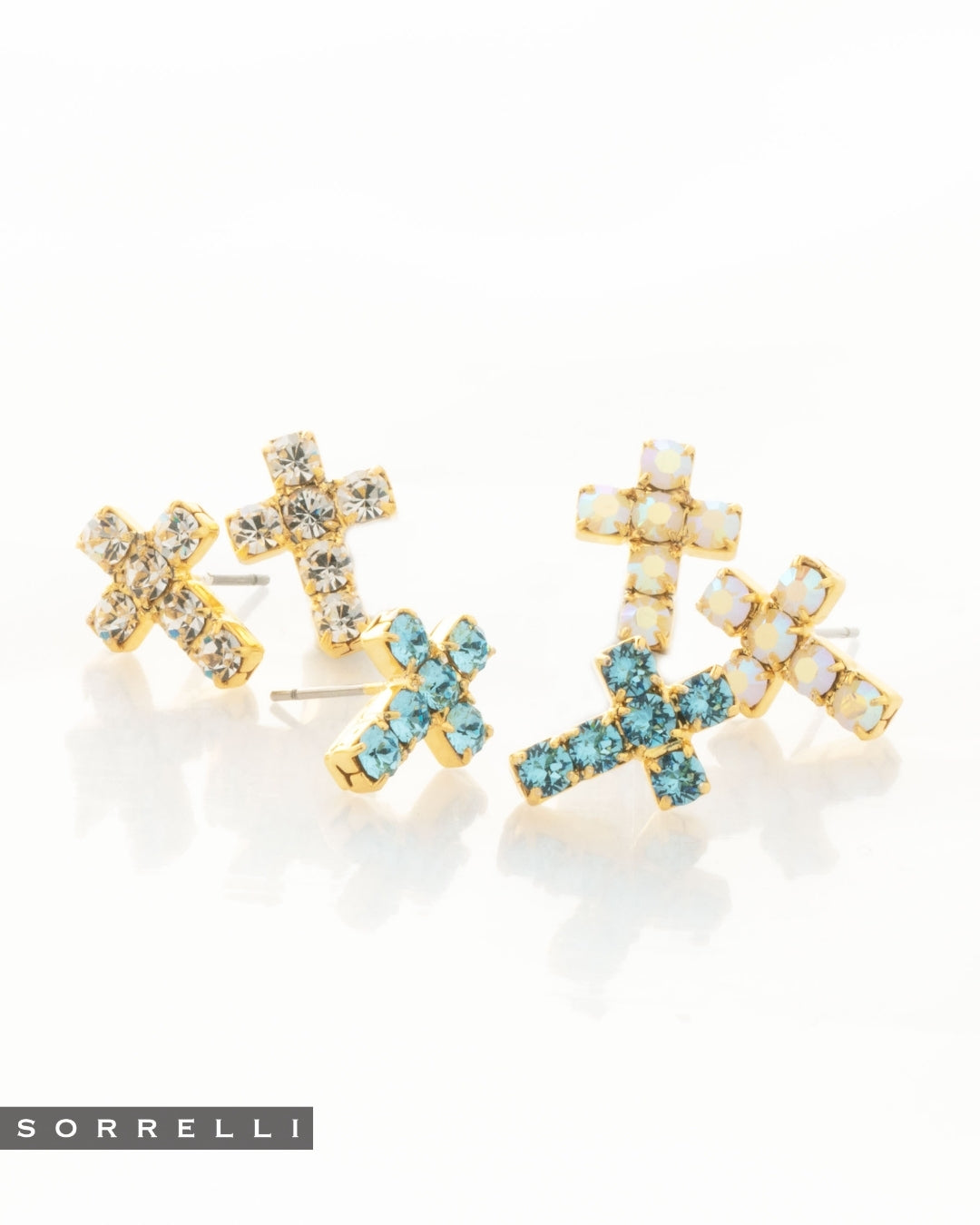 Carly Cross Stud Earrings - EGE88BGAQU