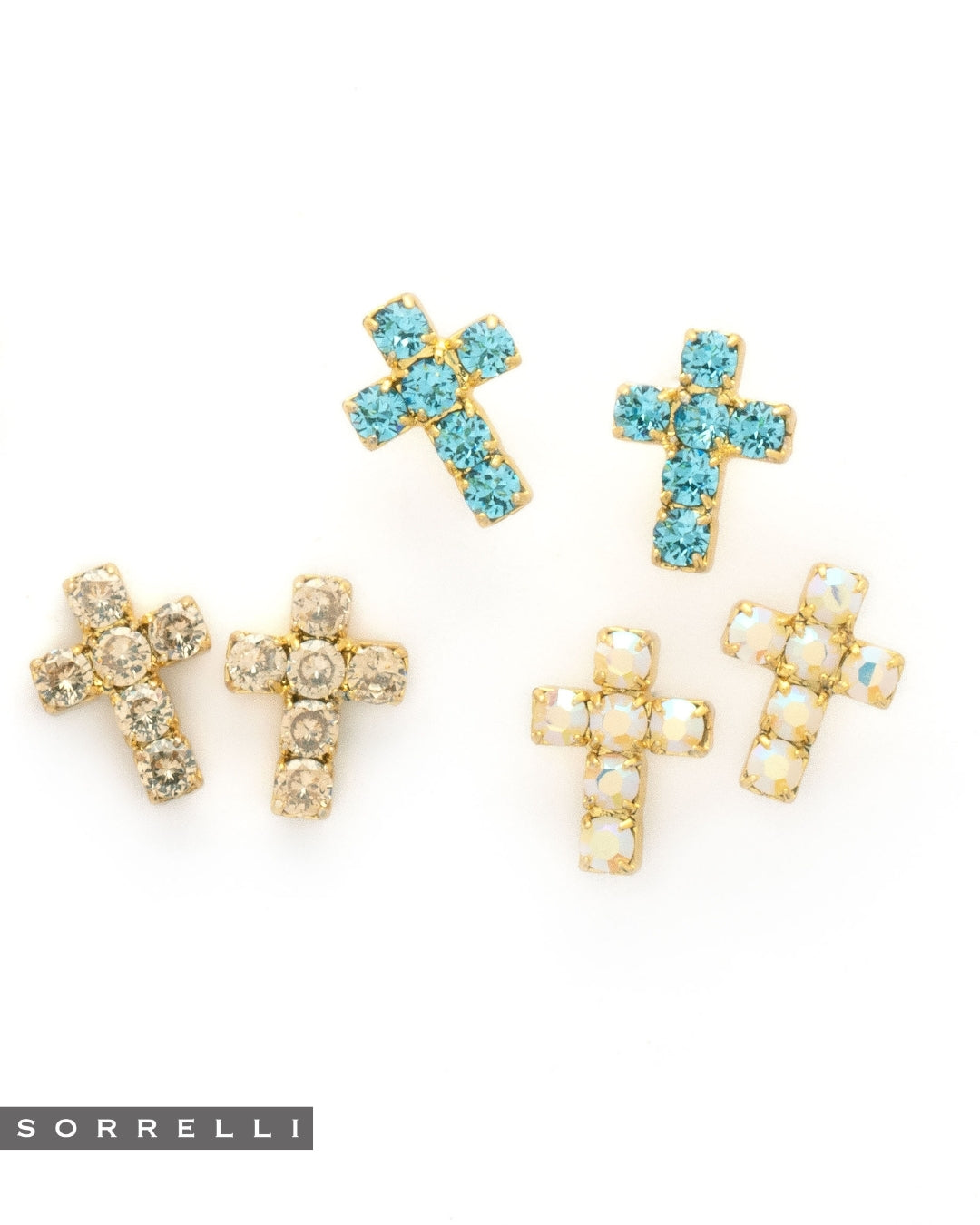 Carly Cross Stud Earrings - EGE88BGWAB