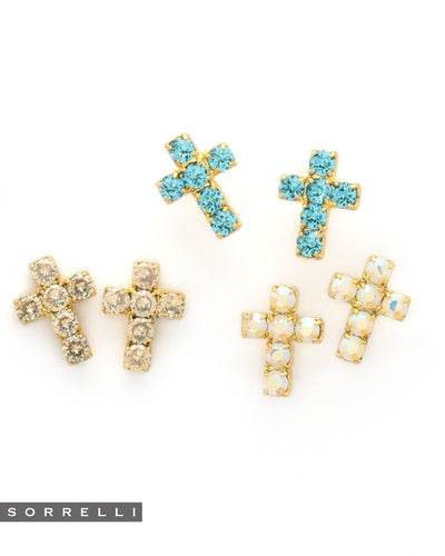 Carly Cross Stud Earrings - EGE88BGAQU