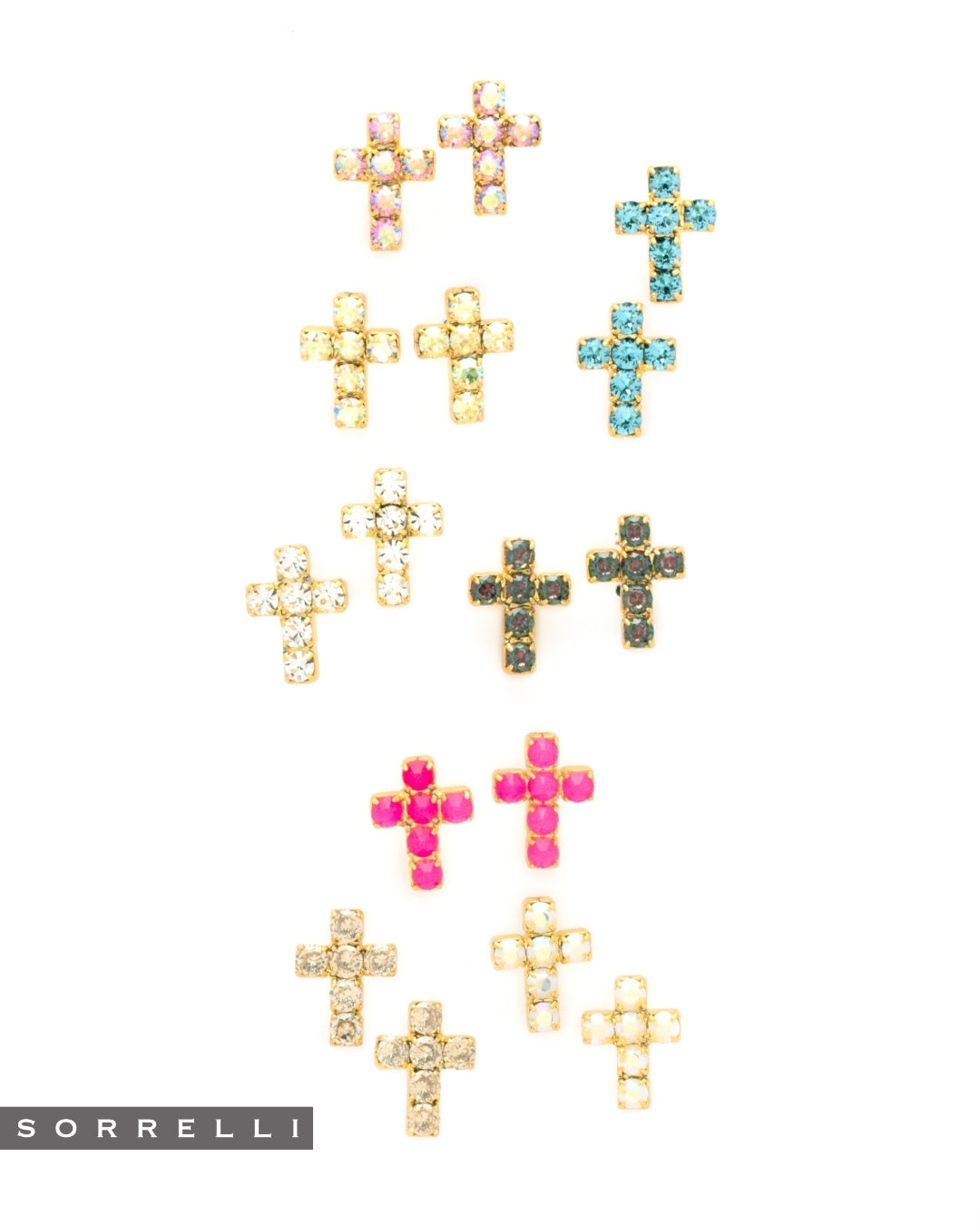 Carly Cross Stud Earrings - EGE88BGJA
