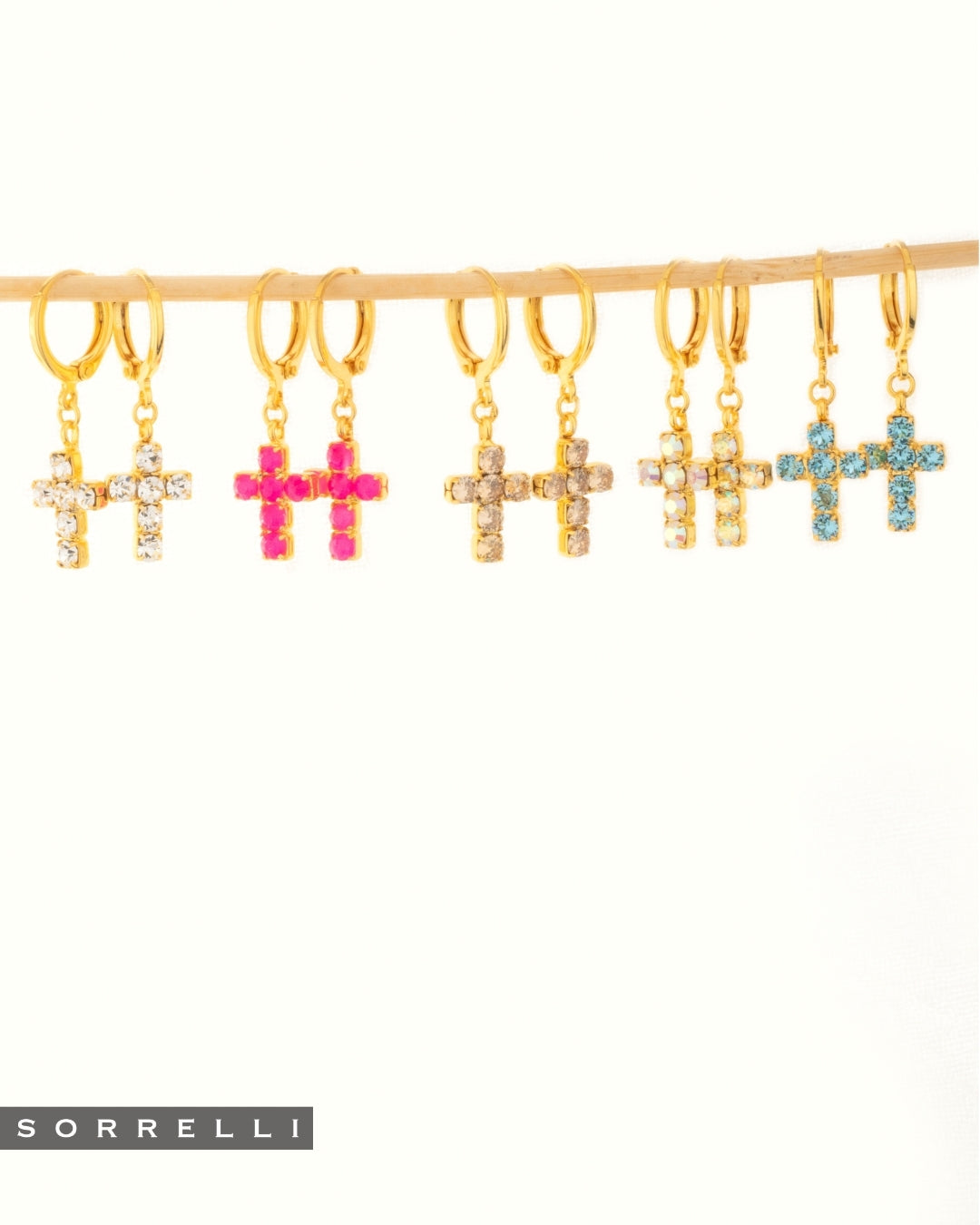 Carly Cross Huggie Hoop Earrings - EGE8BGAQU