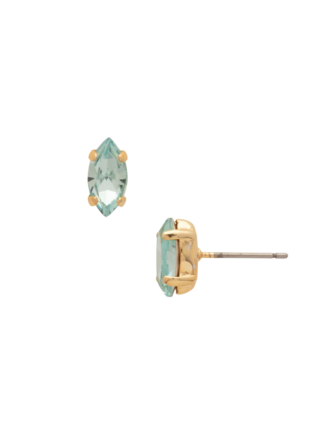 Clarissa Stud Earrings - EEP4BGAQU - <p>The Clarissa Stud Earring is for the lover of classics with a twist. Simple sparkling crystals get an oomph from the navette shape. From Sorrelli's Aquamarine collection in our Bright Gold-tone finish.</p>