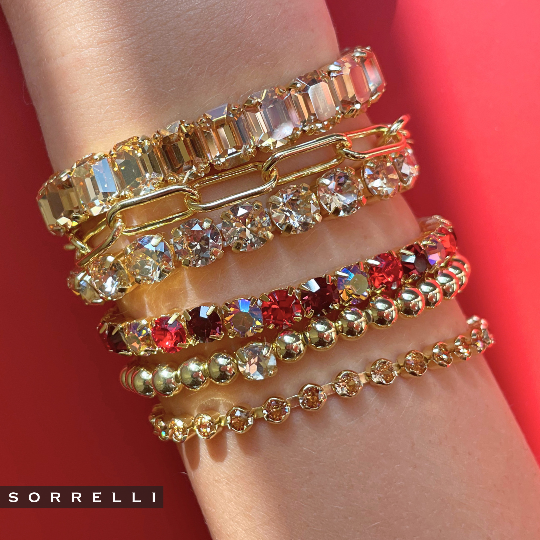 Mini Single Crystal Stretch Bracelet - BFN33BGCRY