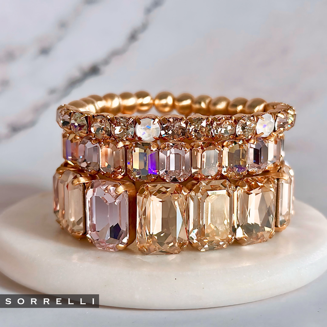 7 Inch Emerald Cut Stretch Bracelet - 4BFF70MGGGO