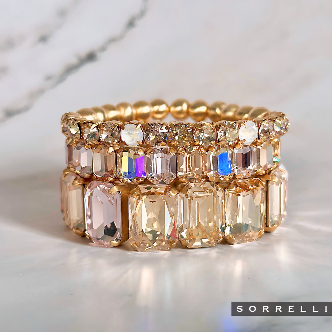 7 Inch Emerald Cut Stretch Bracelet - 4BFF70MGGGO