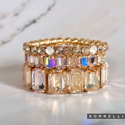 7 Inch Emerald Cut Stretch Bracelet - 4BFF70MGGGO