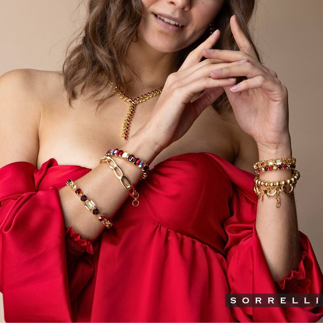 7 Inch Easton Emerald Cut Stretch Bracelet - BFS30BGDCH