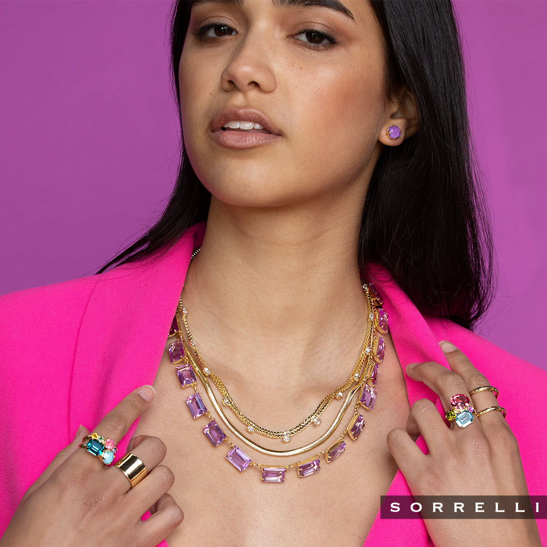 Julianna Mini Emerald Cut Statement Necklace - NFD78BGHBR