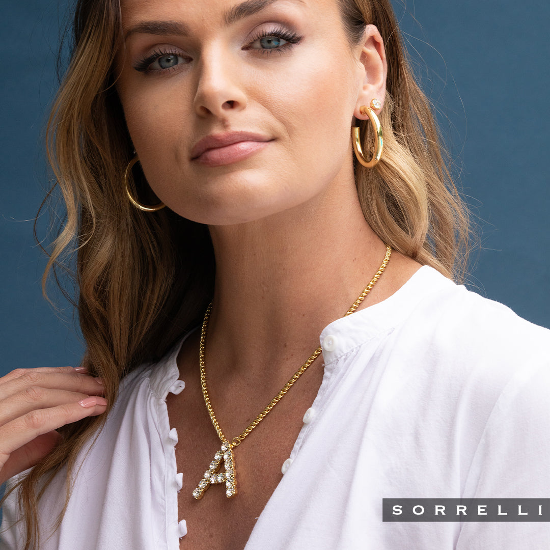 A Initial Rope Pendant Necklace - NFK20BGCRY