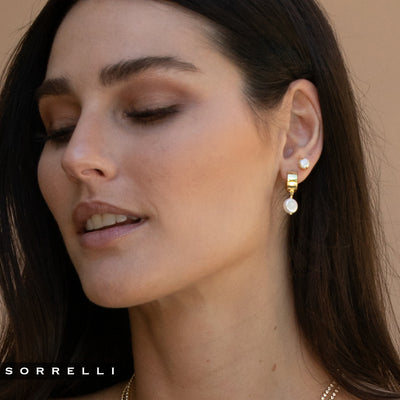 Pearl Huggie Hoop Earrings - 4EFL17BGMDP