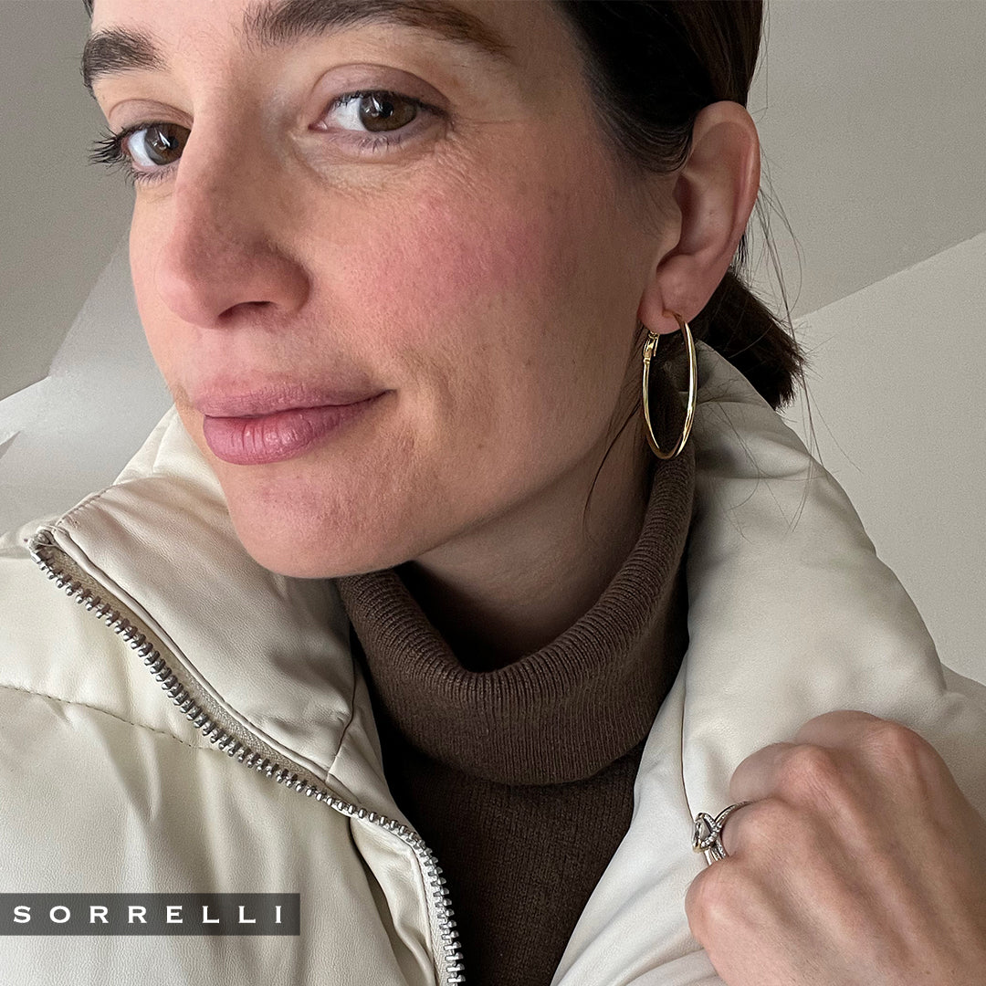 Dahlia Hoop Earring - EDW63BGCRY