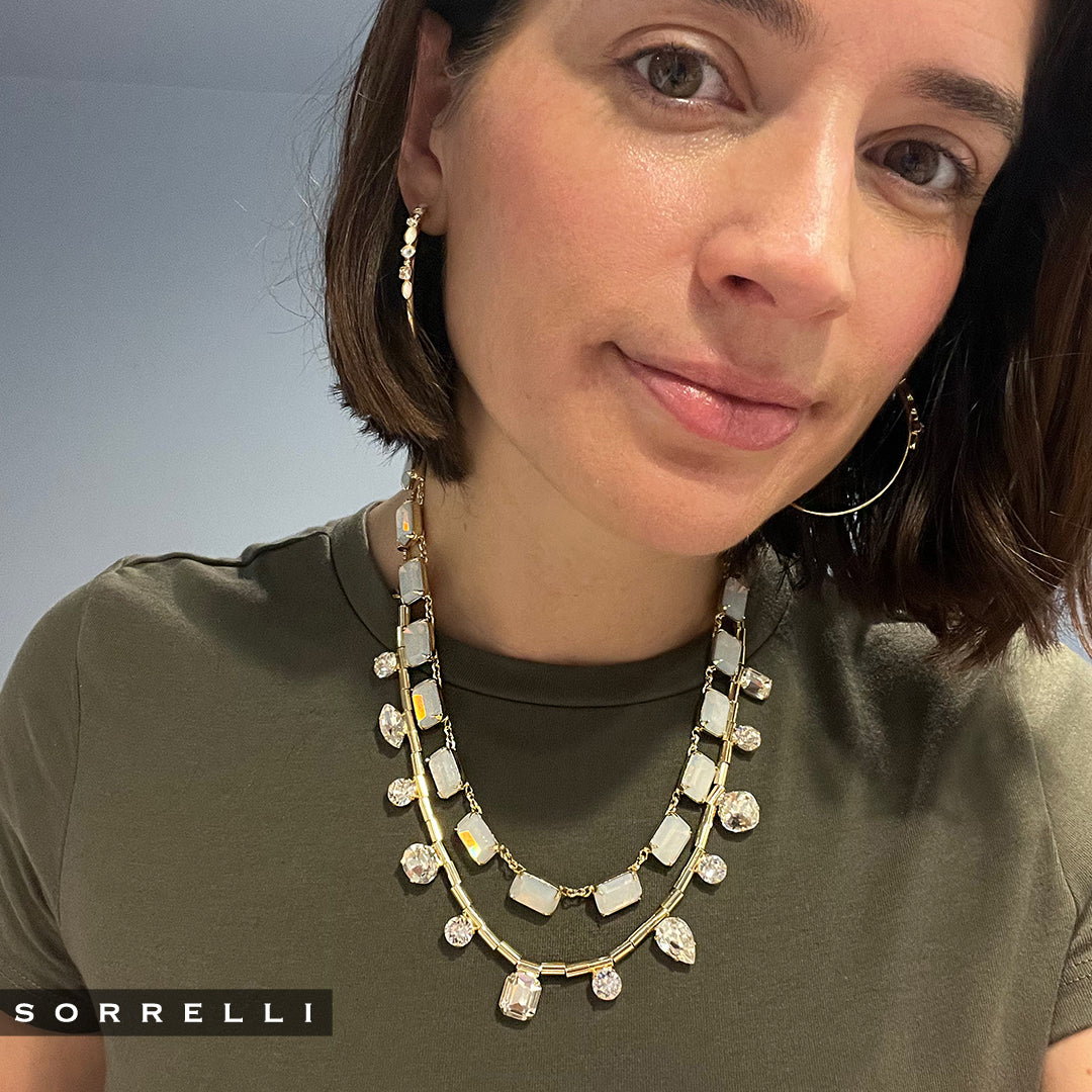 Julianna Mini Emerald Cut Statement Necklace - NFD78BGSGR