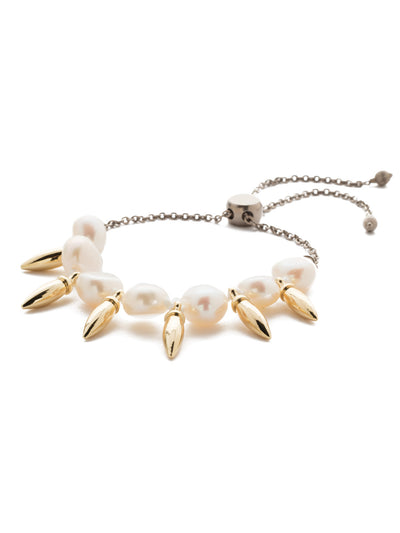 Neptune Slider Bracelet - 4BEF18MXMDP - <p>Slide on this combo of outfit essentials: the metallic drops and pearls set on a delicate chain adjust to fit. From Sorrelli's Modern Pearl collection in our Mixed Metal finish.</p>