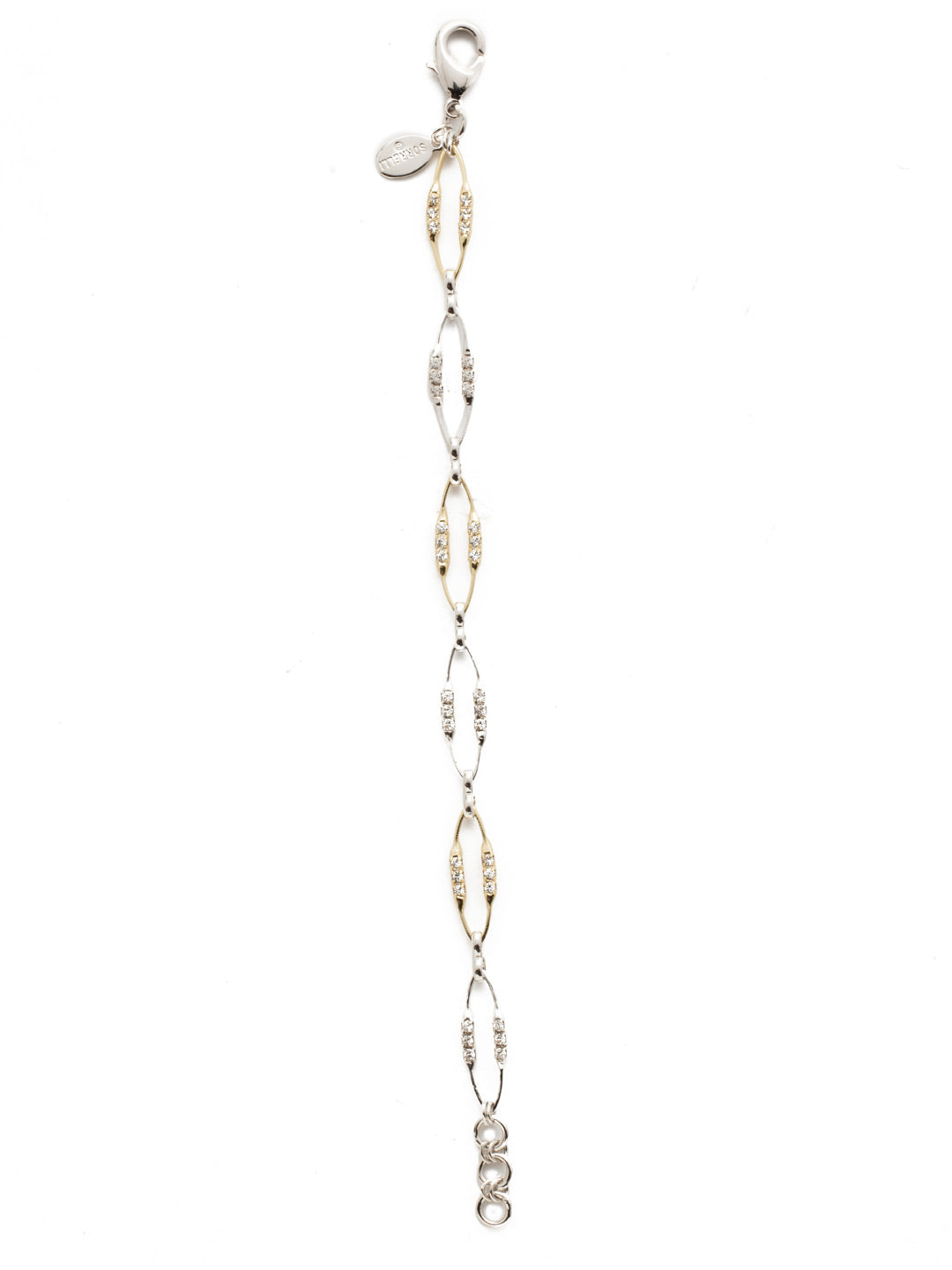 Iliana Elipse Tennis Bracelet - 4BEK25MXCRY - <p>Dainty, delicate, beautiful...all describe our Iliana Elipse classic bracelet with golden links, lined with the perfect touch of crystal gems. From Sorrelli's Crystal collection in our Mixed Metal finish.</p>